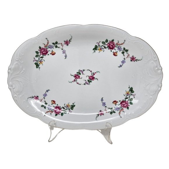 Vintage Wawel Vienna Royal Collection Oval Serving Platter China Plate Poland - Picture 1 of 7